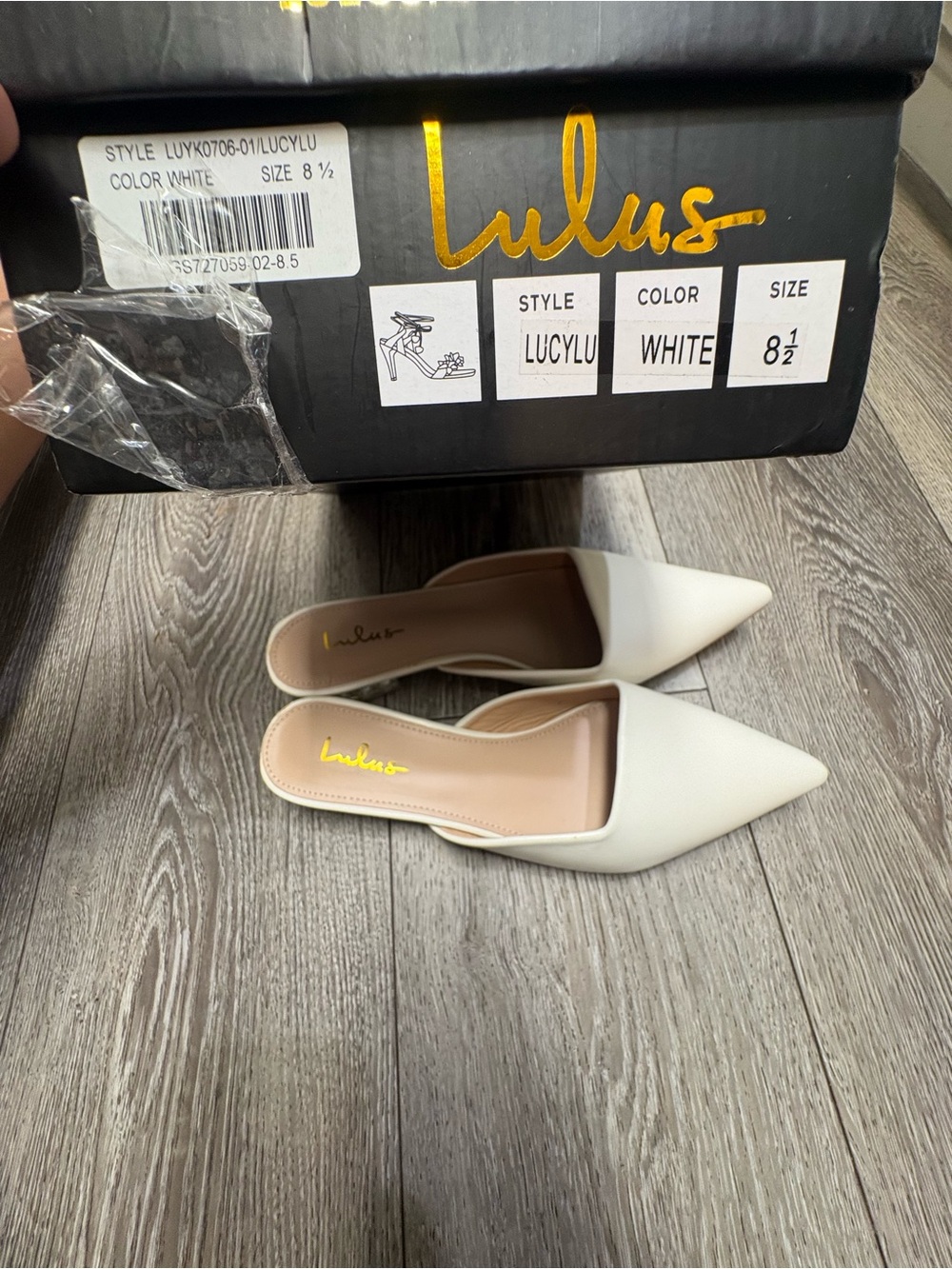 Lulus Pearl-Accented Pointed Toe Mules - White - Picture 11 of 11